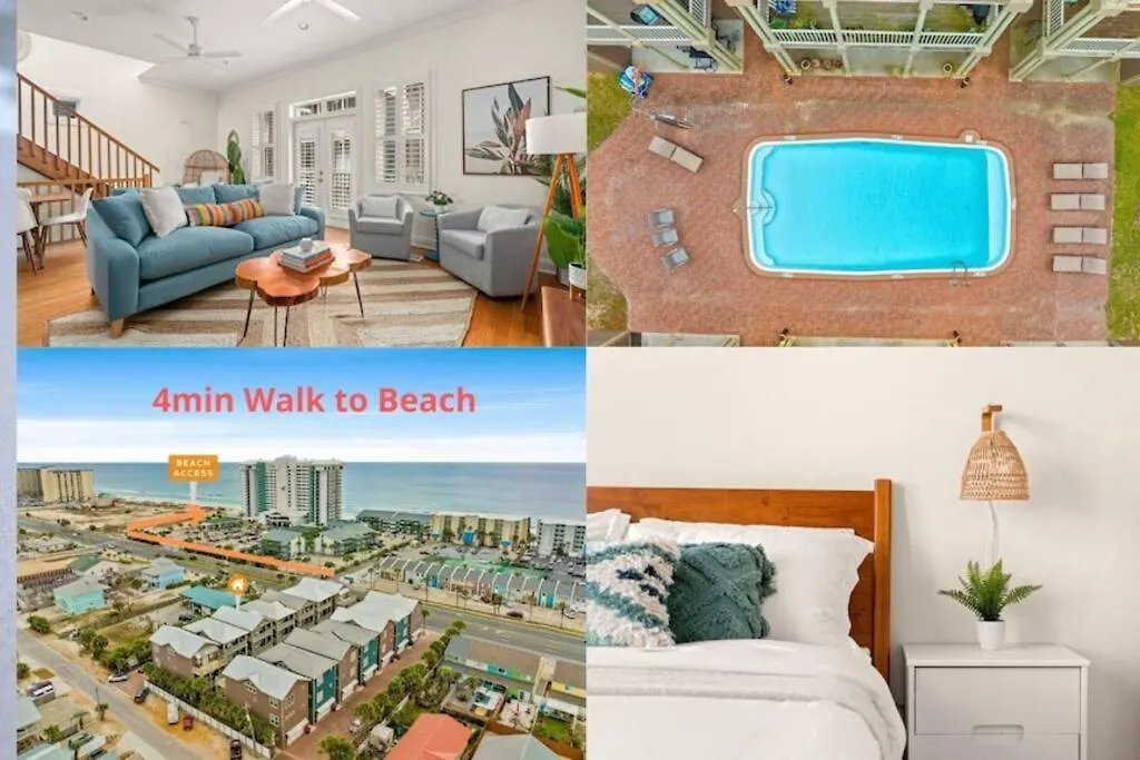 Modern Beach Haues 4 Min Walk To Beach W/ Pool Bbq Panama City Beach